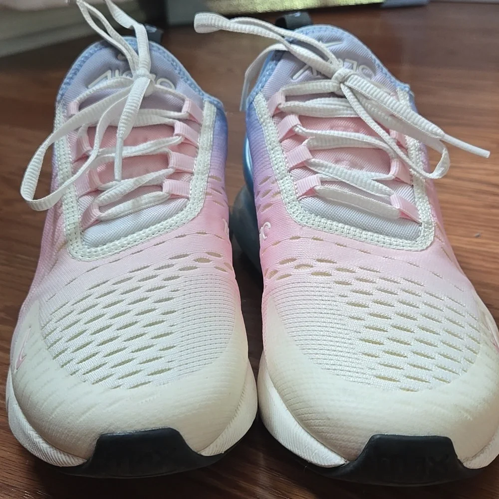 Nike Air Max 270 Women's Gradient Pastel Sneakers - Pink/Blue/White - Picture 7 of 10